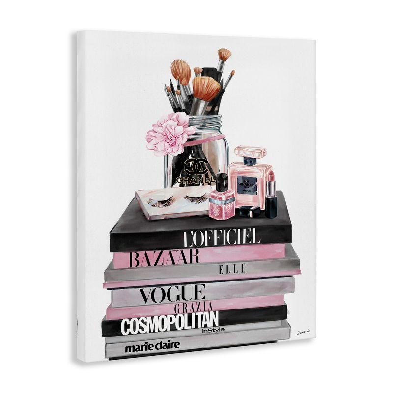 Stupell Industries Fashion Accessories Glam Magazine Book Stack, 16" x 20"