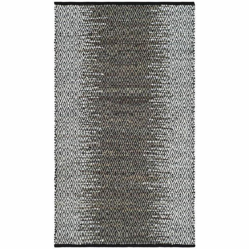 Vintage Leather VTL389 Hand Woven Indoor Accent Rug - Light Grey/Grey - 2'x3' - Safavieh.