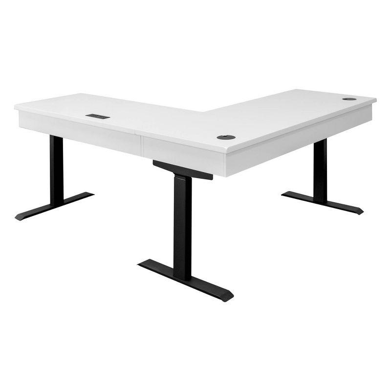 Modern Electric Sit/Stand L-Desk: Ergonomic, USB Ports, Cable Management - Martin Furniture