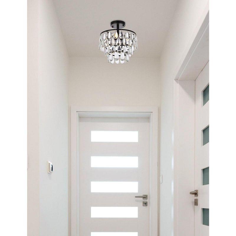 Elegant Lighting Mila 12 inch flush mount in black