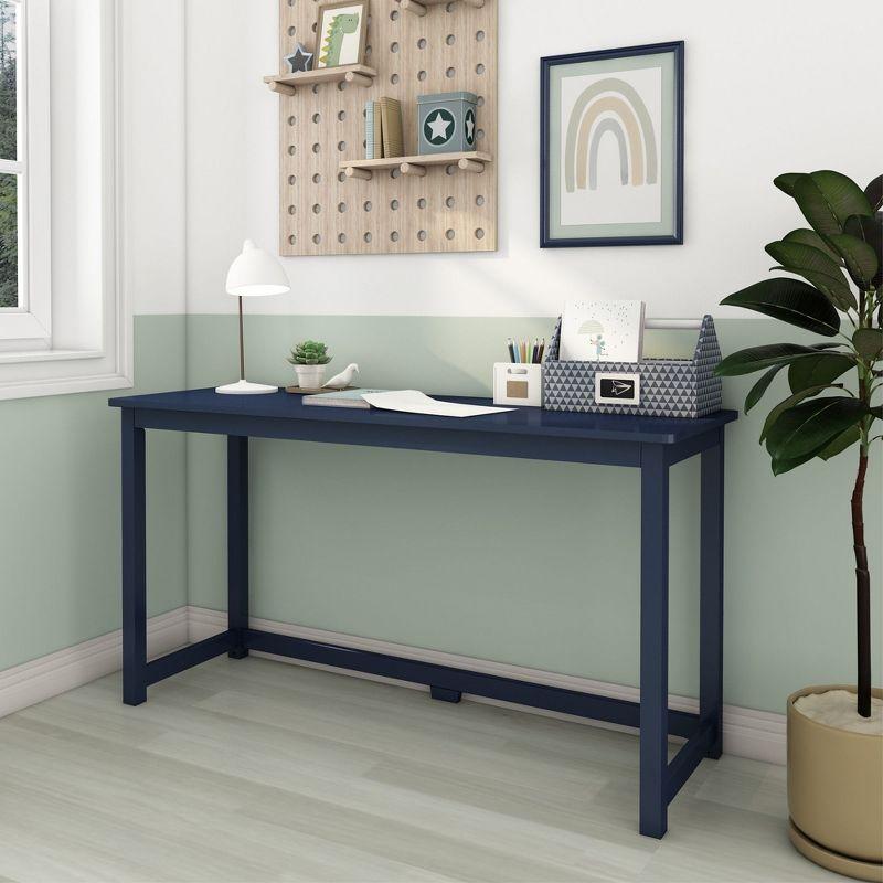 Max & Lily Solid Wood Desk, 55", Blue