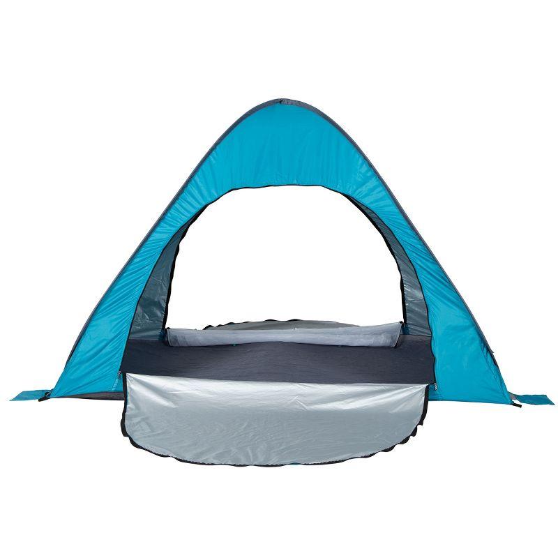 wakeman Wakeman Pop Up Beach Tent - Fits 2 People - Sun Shelter with UV Protection and Ventilation, Blue