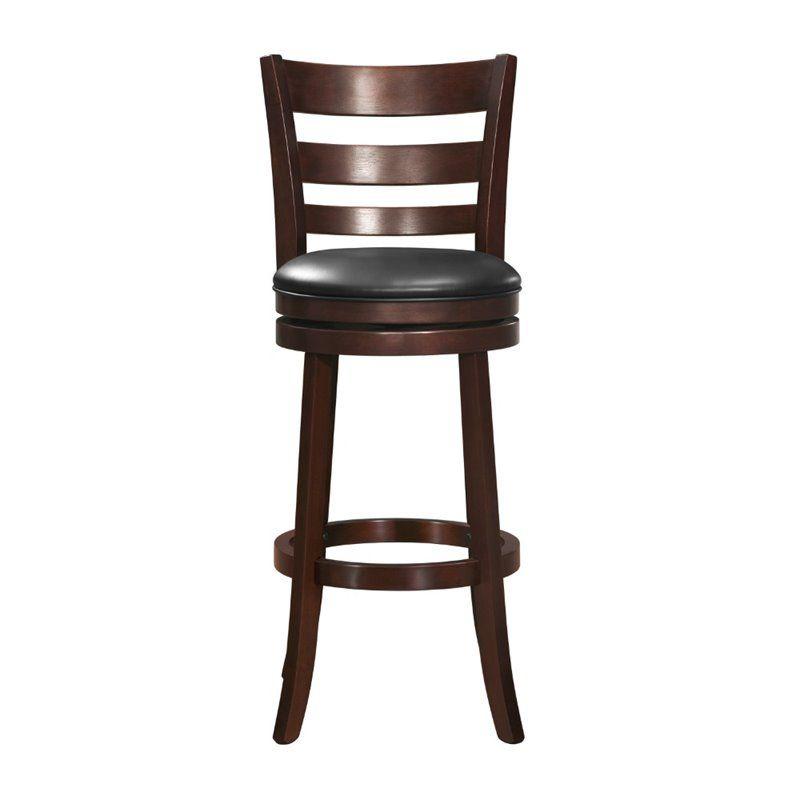 Shapel Faux Leather Swivel Bar Stool in Dark Cherry - Lexicon