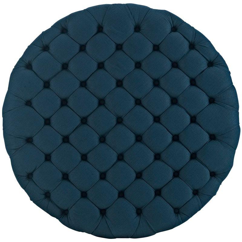 Modway Copper Grove Harrison Blue Amour Fabric Ottoman