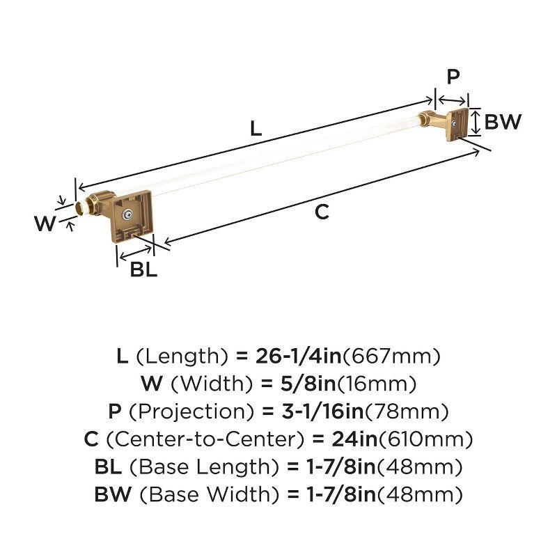 Glacio 26.25" Wall Mounted Towel Bar