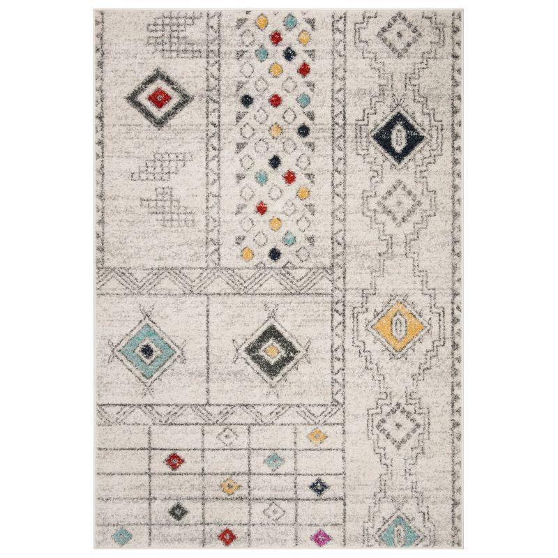 Reversible Hand-Knotted Gray Synthetic 6' x 9' Easy Care Rug