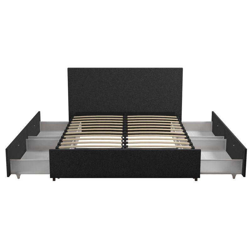 Novogratz Kelly Upholstered Unfinished Platform Storage Bed