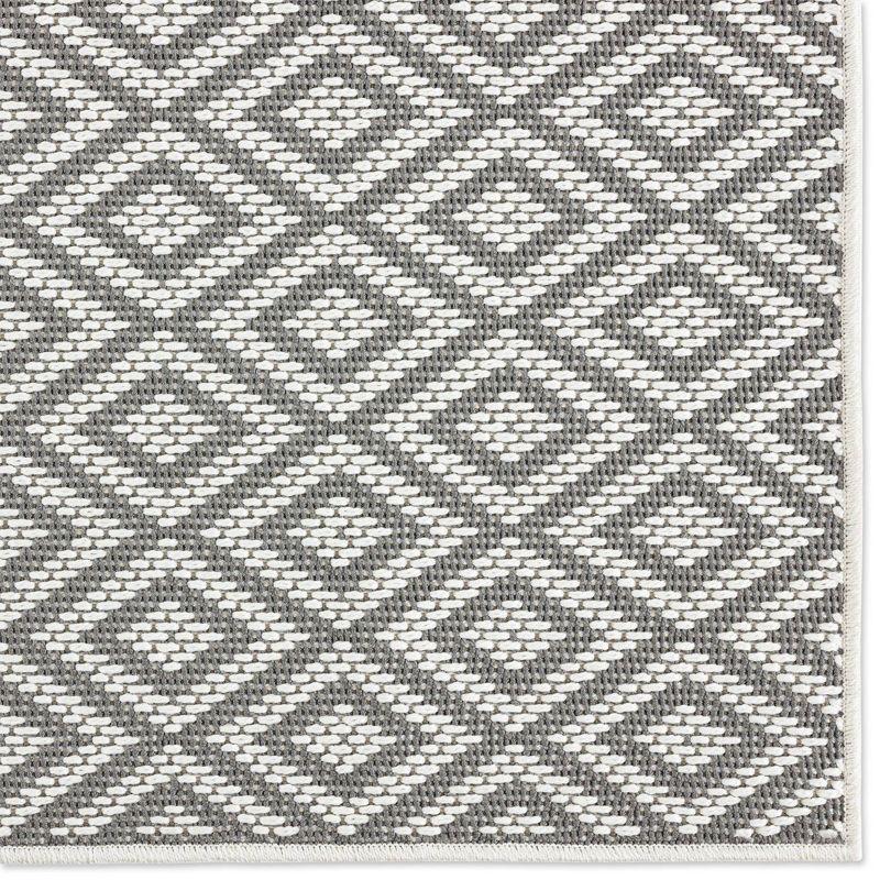 6'6" x 9'6" Tripoli Lydia Indoor/Outdoor Rug Gray/Cream - Home Dynamix