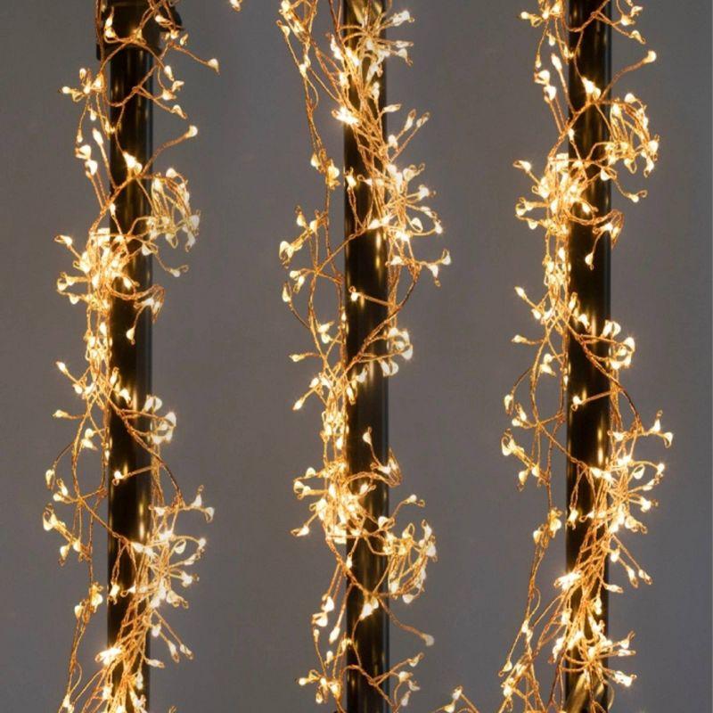 Lumabase 2ct Battery Operated LED Firecracker Fairy String Lights Copper