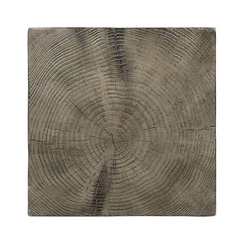 13" Zahi Accent Table Weathered Oak Finish - Acme Furniture: Modern Rectangle Cement, Space-Saving Design