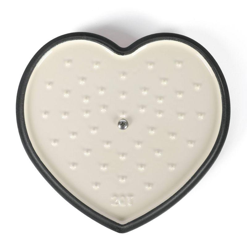 Martha Stewart Martha Stewart Heart Shape 2 QT Enamel Cast Iron Dutch Oven - Pink