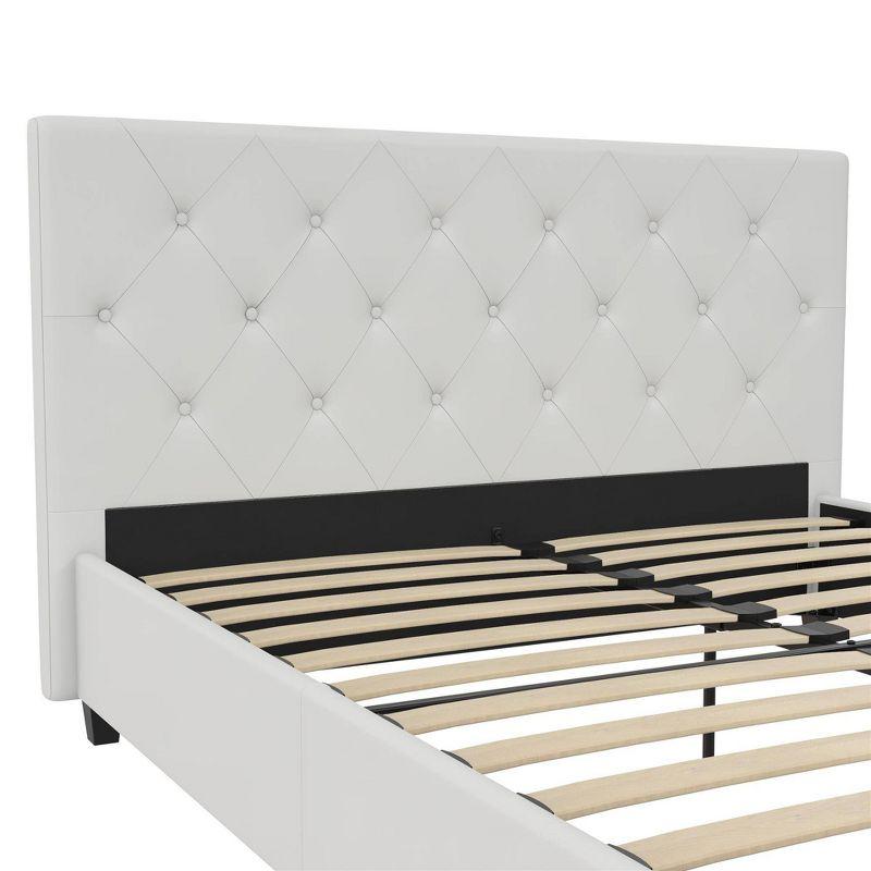 Dalia Tufted Faux Leather Bed - Room & Joy