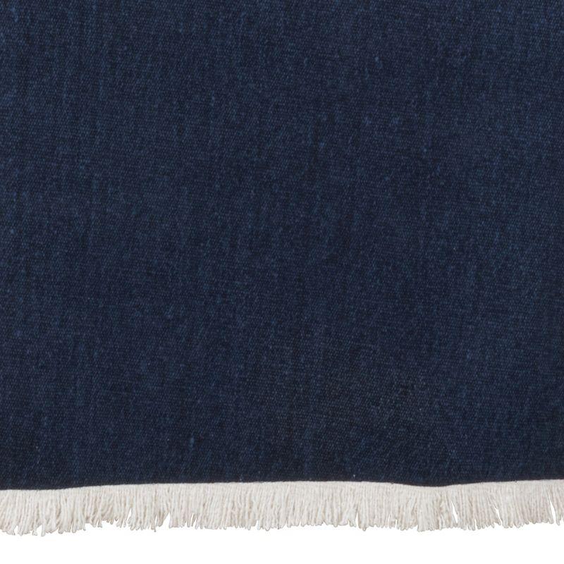 Saro Lifestyle Dining Table Runner With Fringe Borders