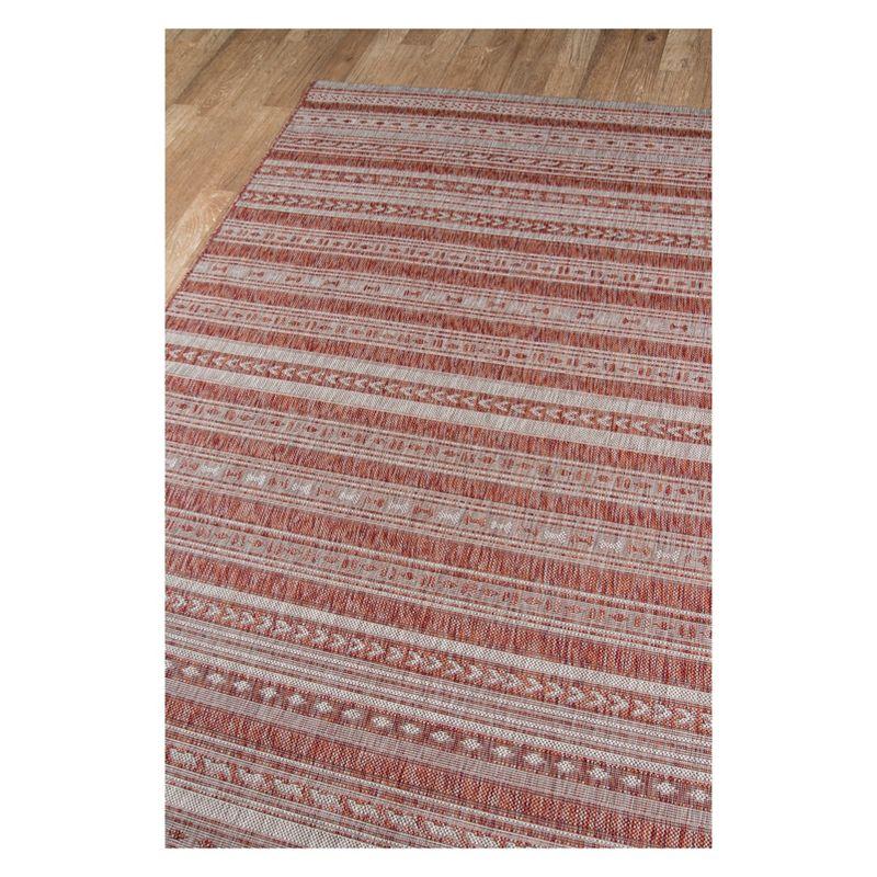 Tuscany Geometric Copper Indoor / Outdoor Area Rug