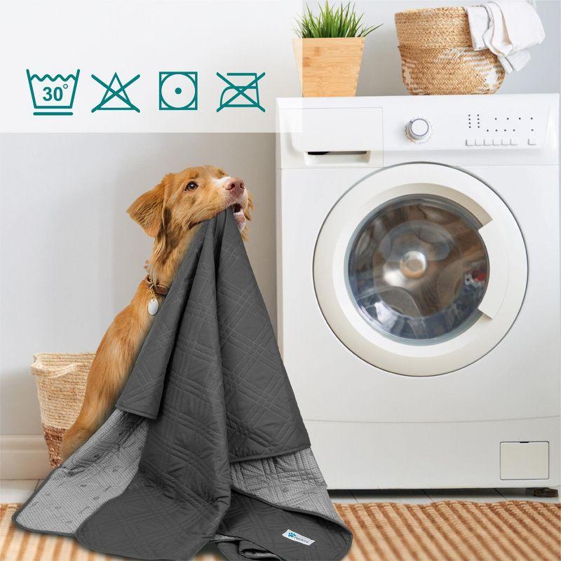 PetAmi Waterproof Dog Bed Couch Cover, Pet Cats Sofa Furniture Protector, Anti-Slip Soft Washable Blanket