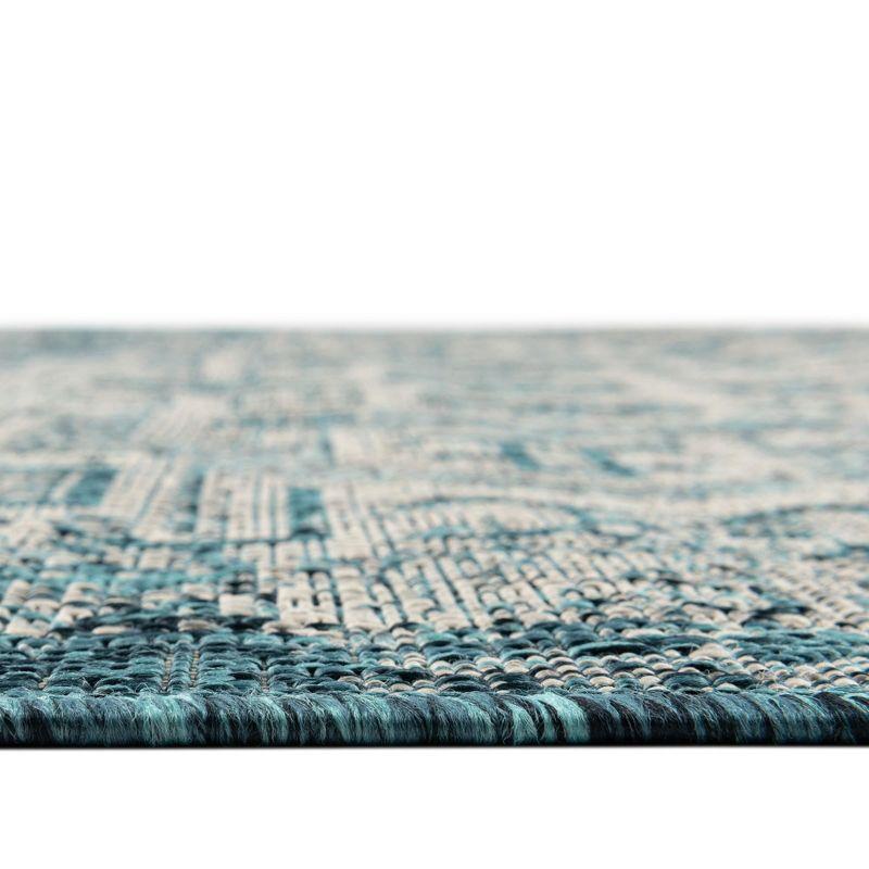 Unique Loom Outdoor Aztec Coba Border Woven Area Rug