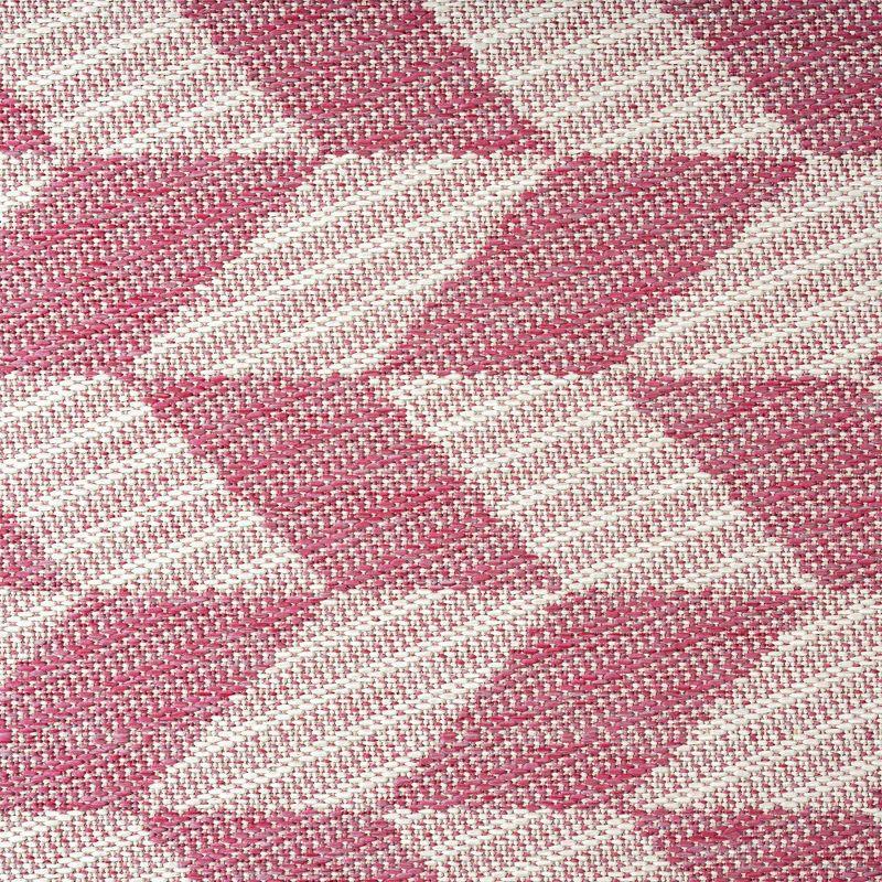 NICOLE MILLER NEW YORK Country Calla Herringbone Indoor/Outdoor Area Rug, Pink/Ivory
