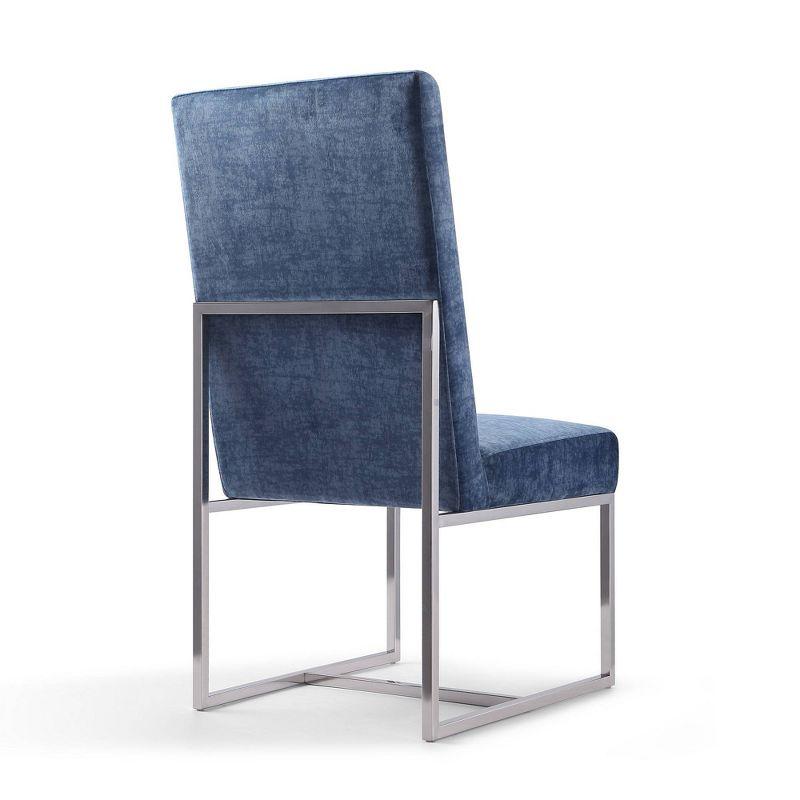 Element Velvet Upholstered Metal Side Chair