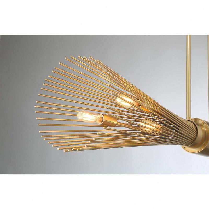 Savoy House Longfellow 6 - Light Chandelier in  Burnished Brass