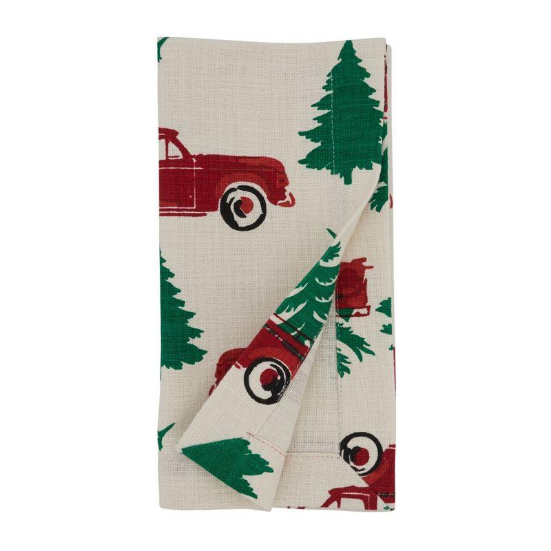 Camion Rouge 100% Cotton No Pattern Square Napkin