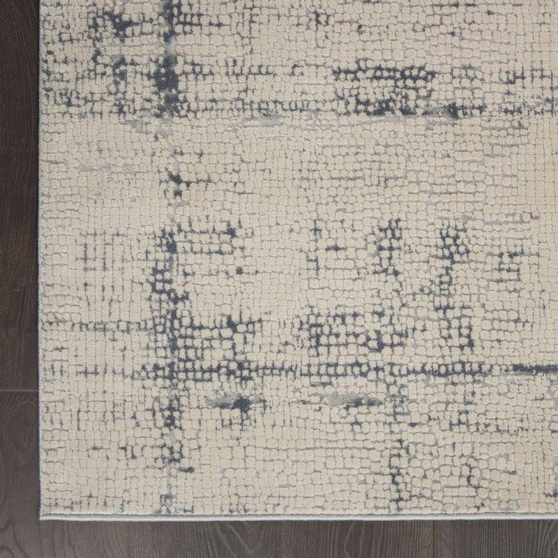 Nourison Rustic Textures Contemporary Indoor Area Rug Ivory/Blue 9'3" x 12'9"