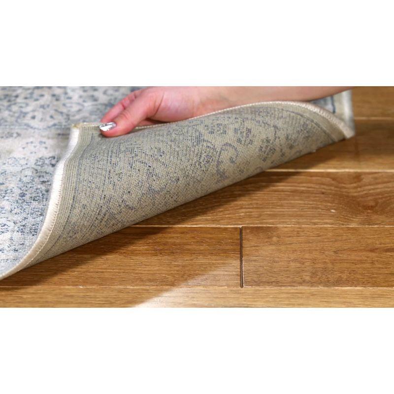 Vintage VTG128 Power Loomed Indoor Skid-Resistant Area Rug - Cream/Blue - 4'x5'7" - Safavieh