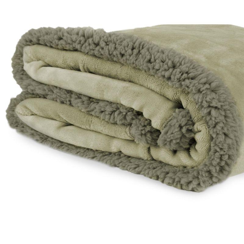 PAVILIA Waterproof Blanket Throw for Bed Sofa Couch, Leakproof Faux Shearling Fleece Protector, Plush Soft Warm Fuzzy