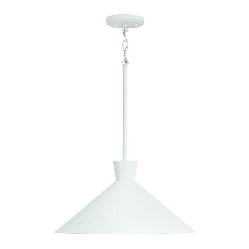 Paloma 1 - Light Textured White Cone Pendant