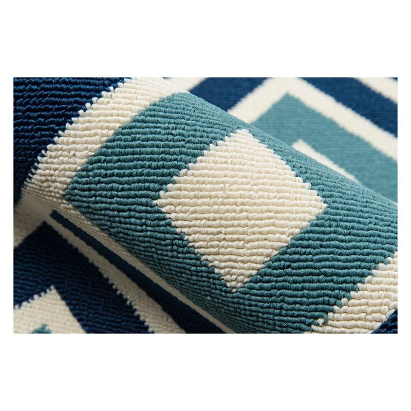 Indoor/Outdoor Blue Squares Rug