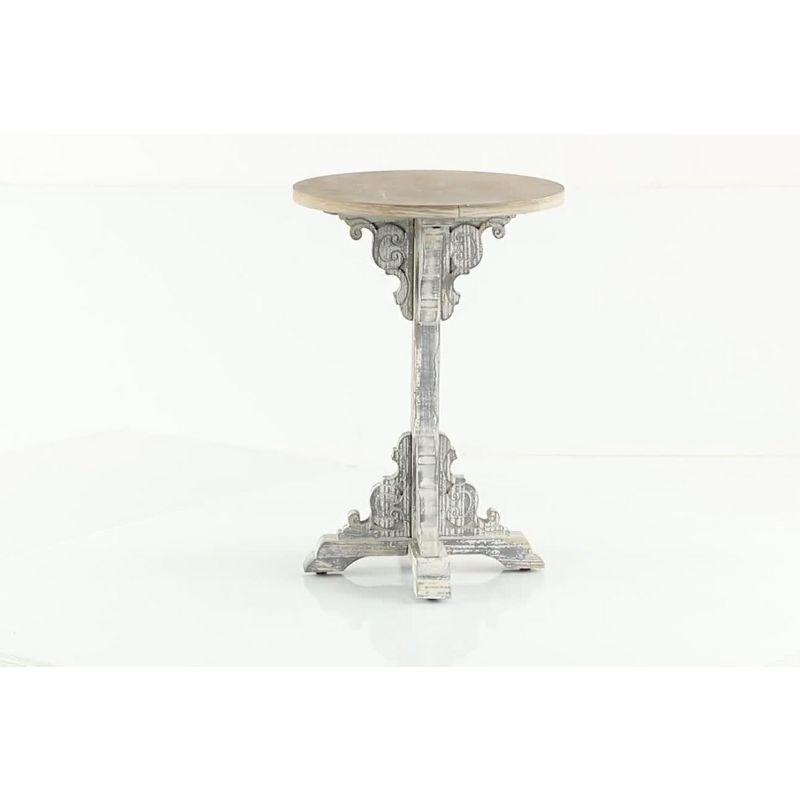 Traditional Round Wood Accent Table White - Olivia & May