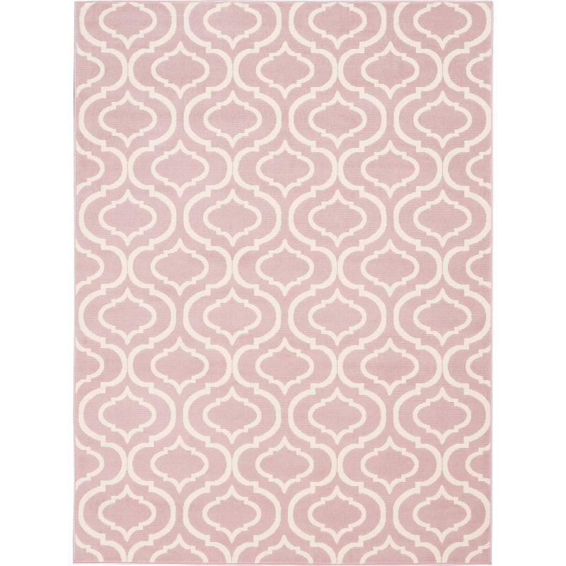 Elegant Pastel Pink 6' x 9' Reversible Hand-Knotted Area Rug