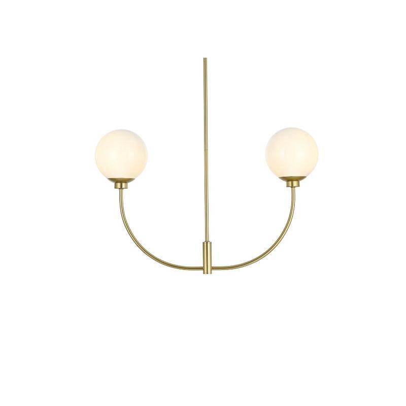 Elegant Lighting Nyomi 36-Inch Chrome Chandelier with Sleek Form