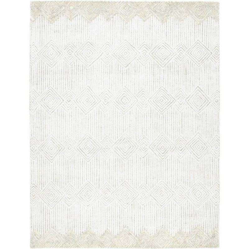 Ivory Elegance 8' x 10' Hand-tufted Wool Area Rug