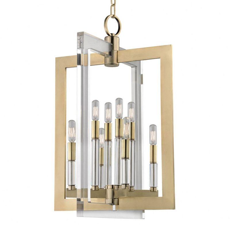 Wellington Aged Brass 8-Light Incandescent Candle Pendant