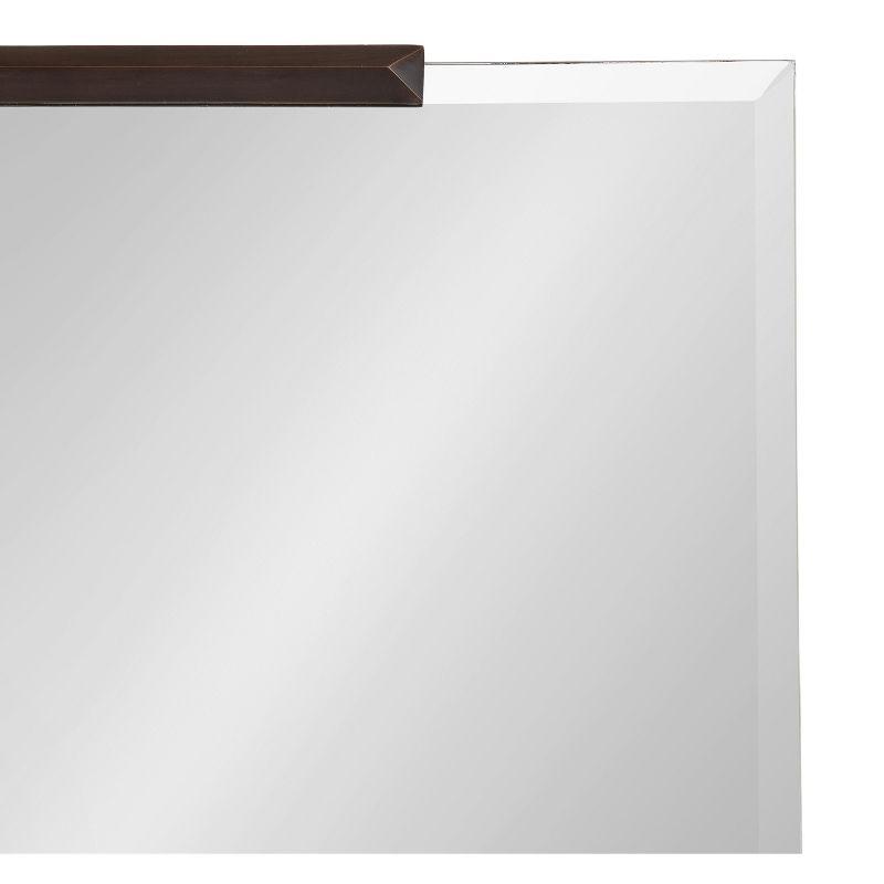 Bronze Frameless Rectangular Wall Mirror with Beveled Edges