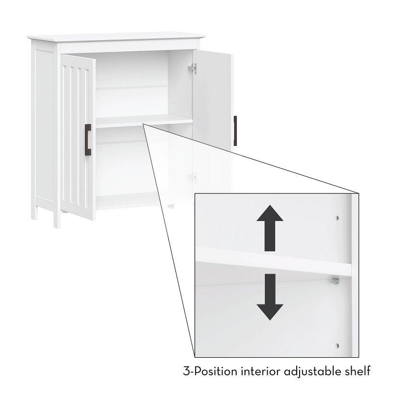 RiverRidge Monroe Two-Door Bathroom and Laundry Storage Cabinet with Adjustable Shelves - White