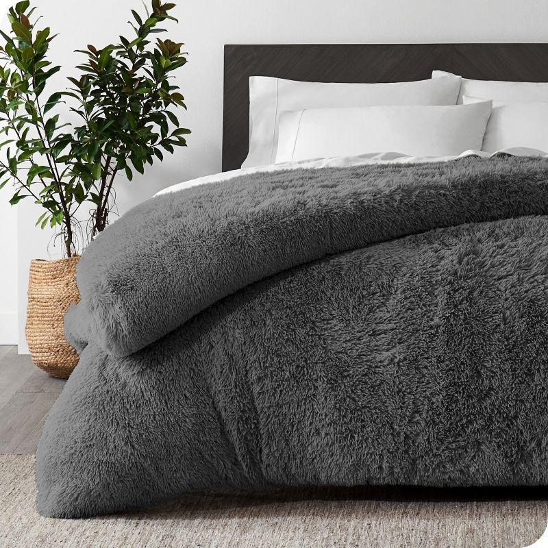 Bare Home Shaggy Fleece Plush Duvet Cover