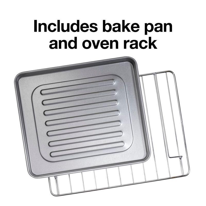 Proctor Silex 6sl Toaster Oven 31124: Countertop Small Oven, 1500W, Silver, Includes Broiler & Baking Pan, Freestanding