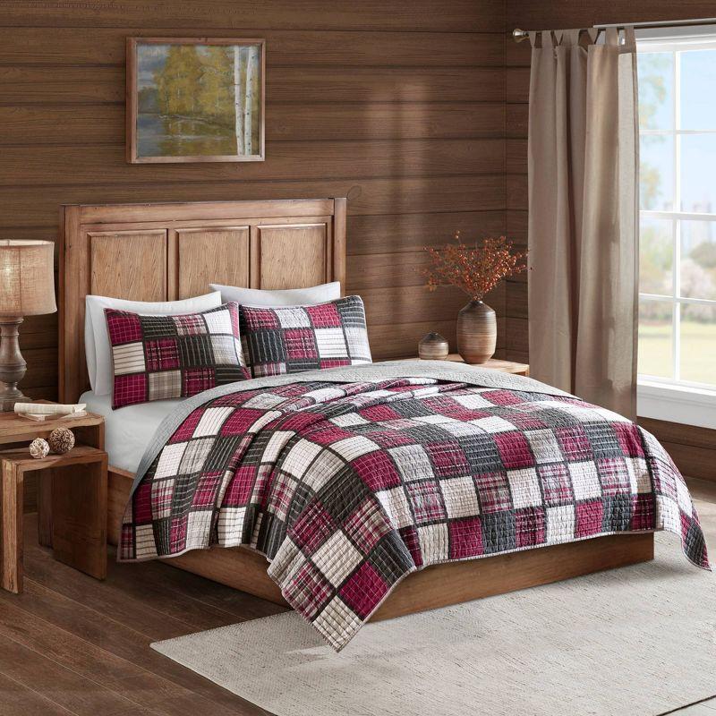 Tulsa Oversized Plaid Print Cotton Quilt Set