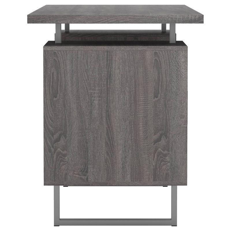 Lawtey 2 Drawer Office Desk Weathered Gray - Coaster: Modern Home Furniture with File Storage