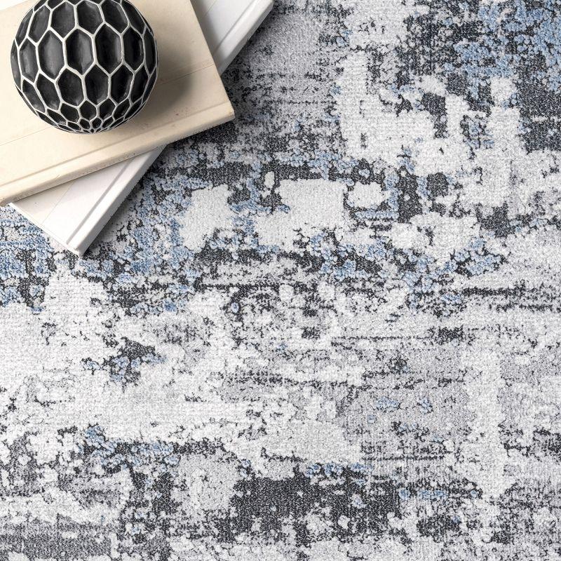 Nuloom Dali Abstract Pet Friendly Machine Washable Area Rug, 3' x 5', Blue Grey