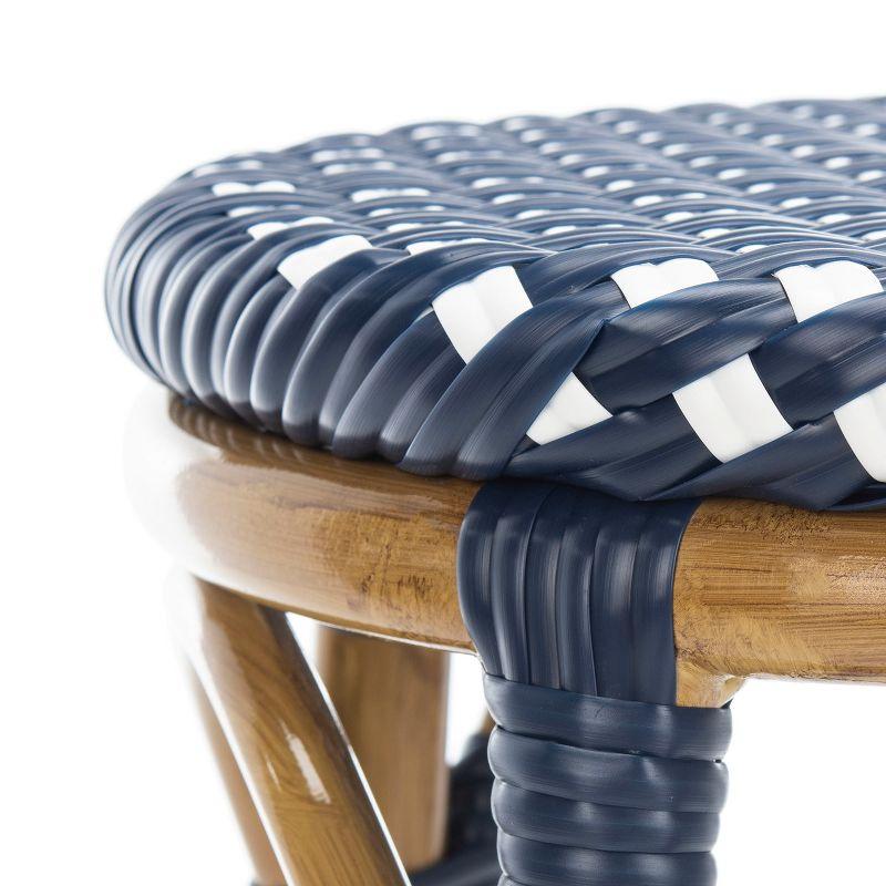 Kipnuk Barstool - Indoor/Outdoor - FOX5211 - Navy/White - Safavieh