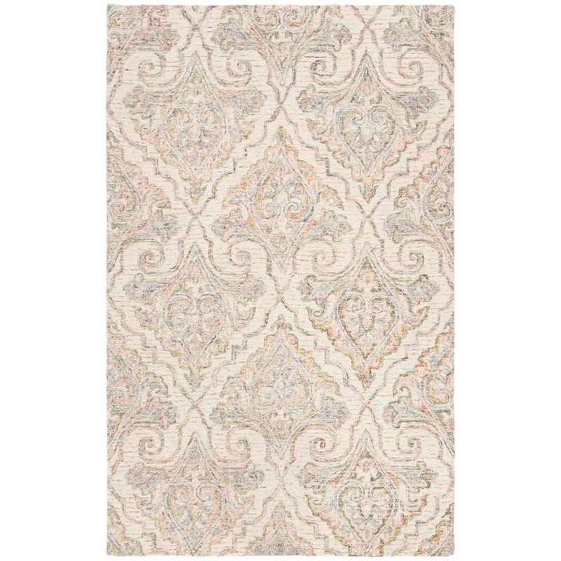 Aubusson AUB103 Hand Tufted Area Rug - Ivory/Green - 5'x8' - Safavieh.