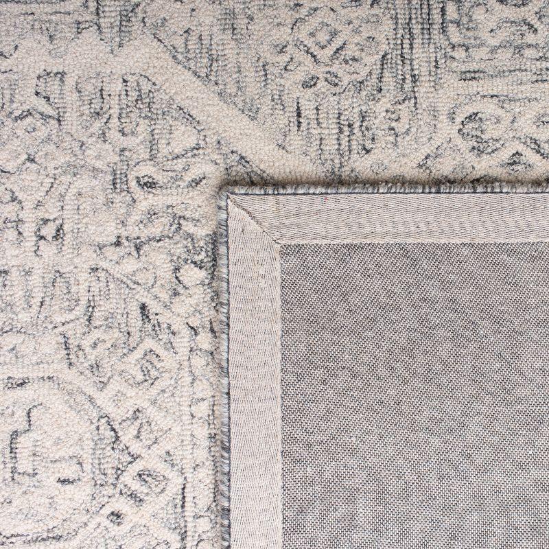 Ivory Elegance 5' Square Hand-Tufted Wool Rug