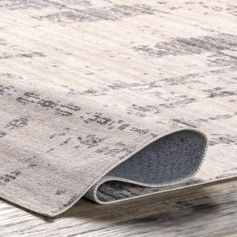 Nuloom Ariana Pet Friendly Machine Washable Abstract Area Rug, 4' x 6', Grey