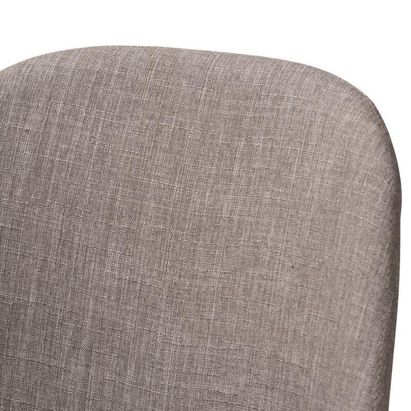 Set of 2 Cody Mid Century Modern Dining Chairs - Baxton Studio: Beige Upholstery, Walnut Wood