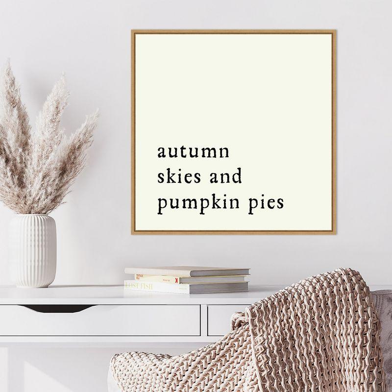 Amanti Art Autumn Skies Pumpkin Pies by Amanti Art Portfolio Canvas Wall Art Print Framed 22 x 22-in.
