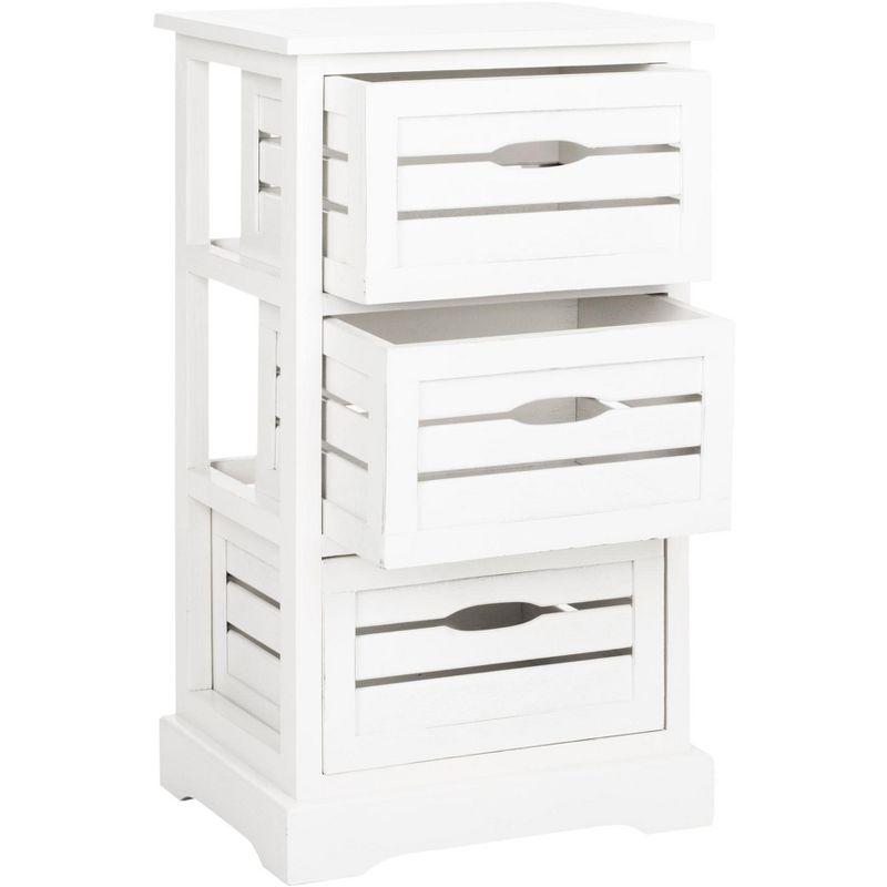 Samara 3 Drawer Cabinet - AMH5713 - Distressed Cream - Safavieh Couture