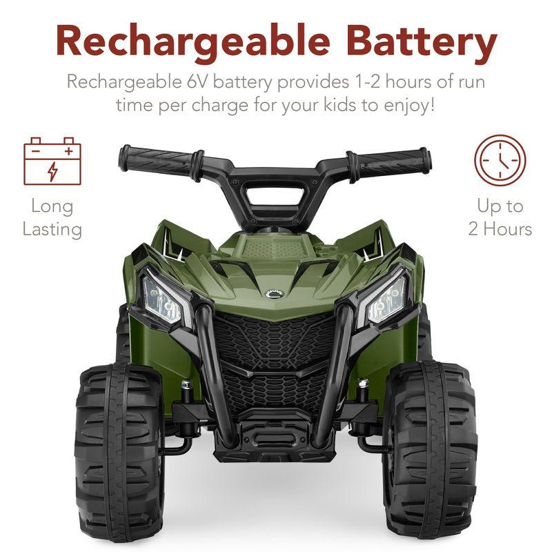 Best Choice Products 6V Kids Ride-On 4-Wheeler Quad ATV Car w/ 1.8mph Max Speed, Treaded Tires - Army Green