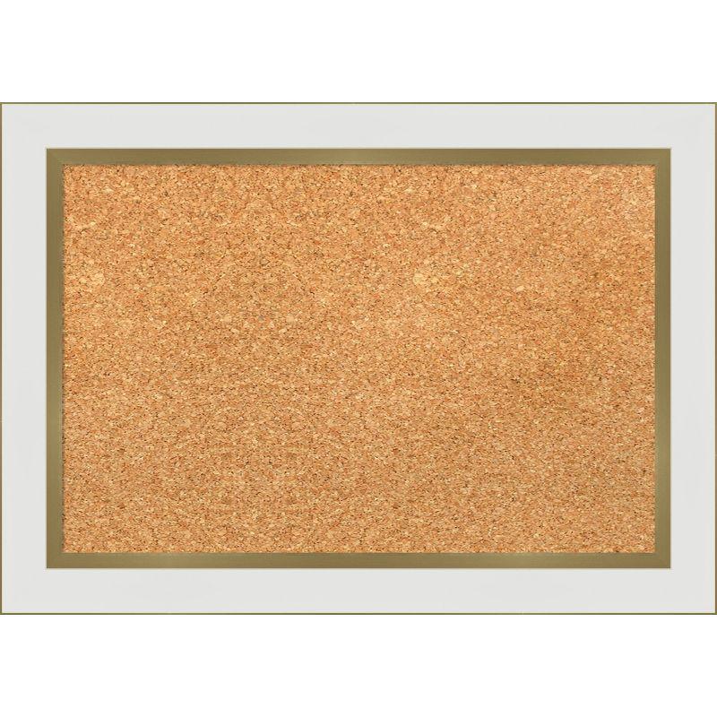 Amanti Art Eva Narrow Framed Corkboard, Natural Cork